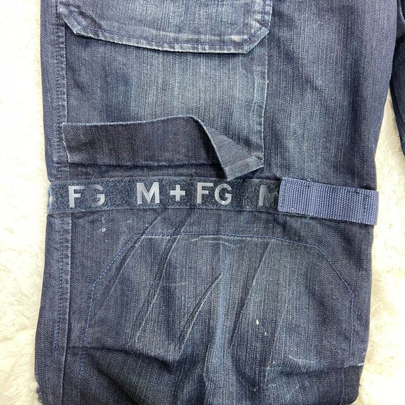 VTG Marithe Francois Girbaud Shuttle Tape Black Jeans Mens 40x34 Jnco Style Y2K - Picture 4 of 8